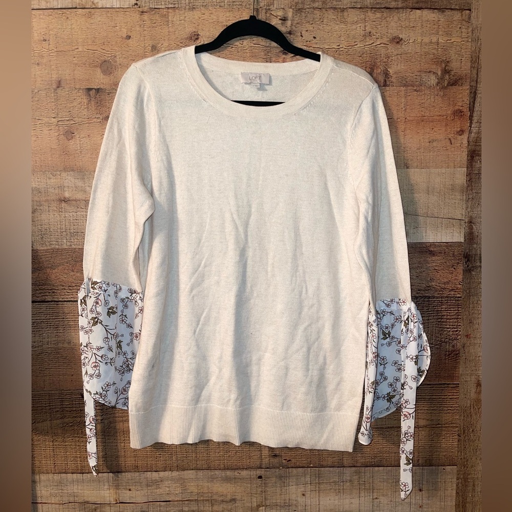 Loft boho floral sleeve sweater